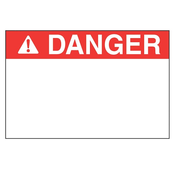 Polyester Adhesive Label, 4" W x 2" H, D